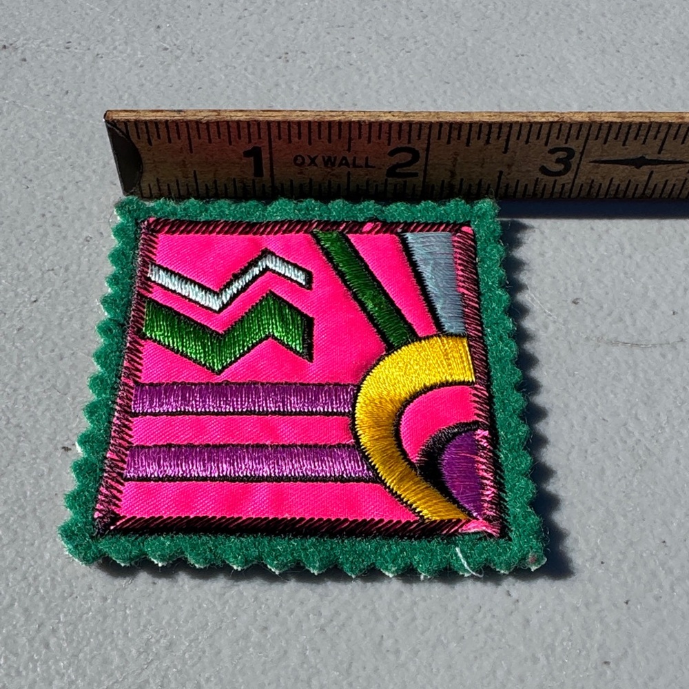 Colorful Geometric Embroidered Patch - Picture 2 of 4